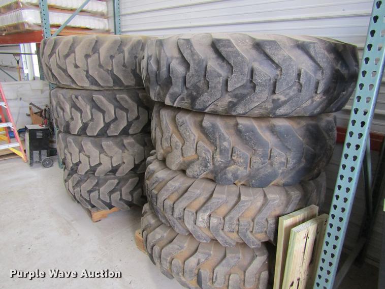 image for item EU9518 (8) 14-24 foam filled tires and wheels