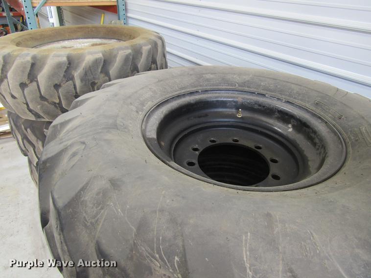 image for item EU9518 (8) 14-24 foam filled tires and wheels