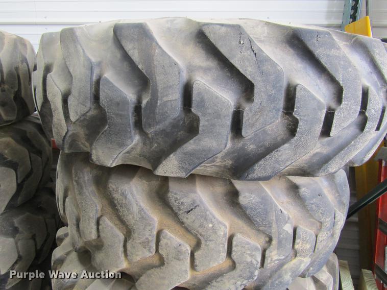 image for item EU9518 (8) 14-24 foam filled tires and wheels