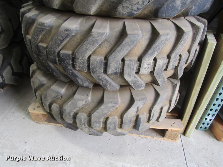 image for item EU9518 (8) 14-24 foam filled tires and wheels