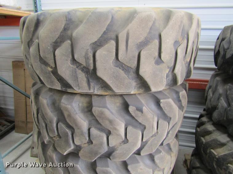 image for item EU9518 (8) 14-24 foam filled tires and wheels