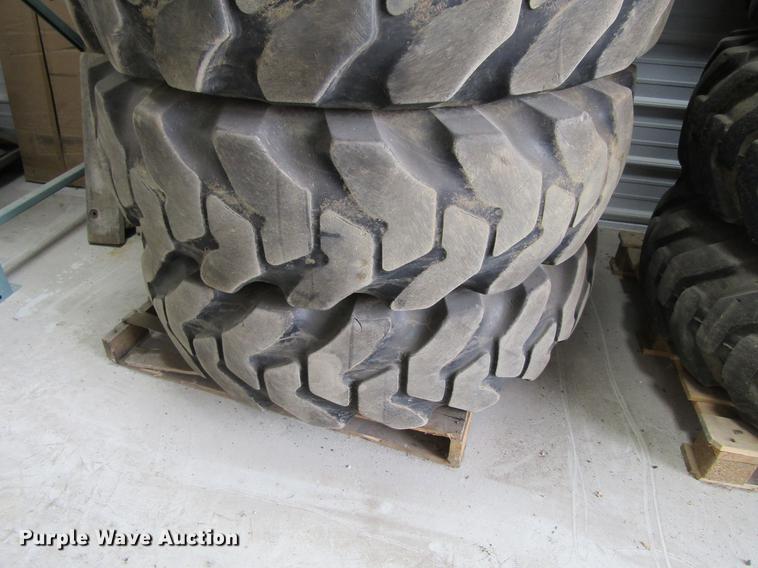 image for item EU9518 (8) 14-24 foam filled tires and wheels