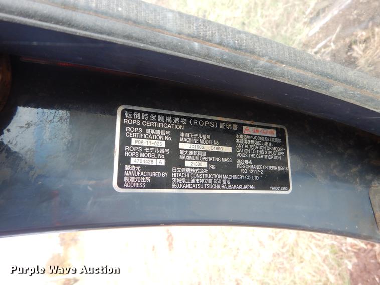 image for item EW9586 2013 John Deere 180G LC excavator