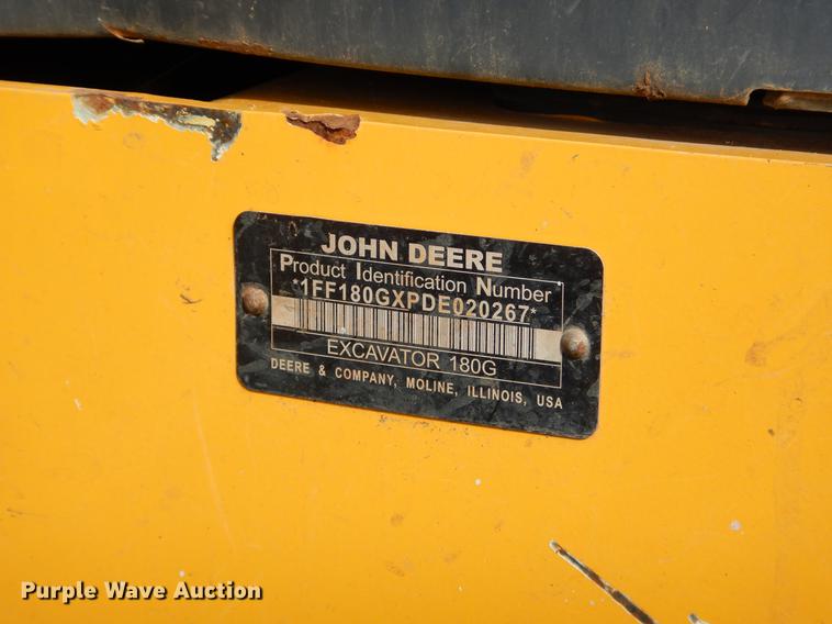 image for item EW9586 2013 John Deere 180G LC excavator