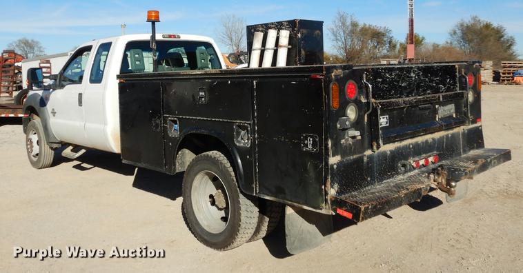 image for item K5796 2011 Ford F550 Super Duty SuperCab utility bed truck