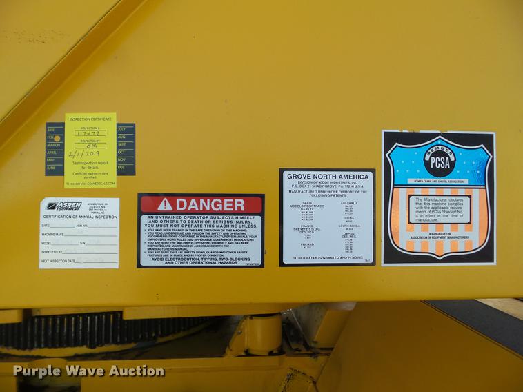 image for item L5714 1994 Grove RT528C crane