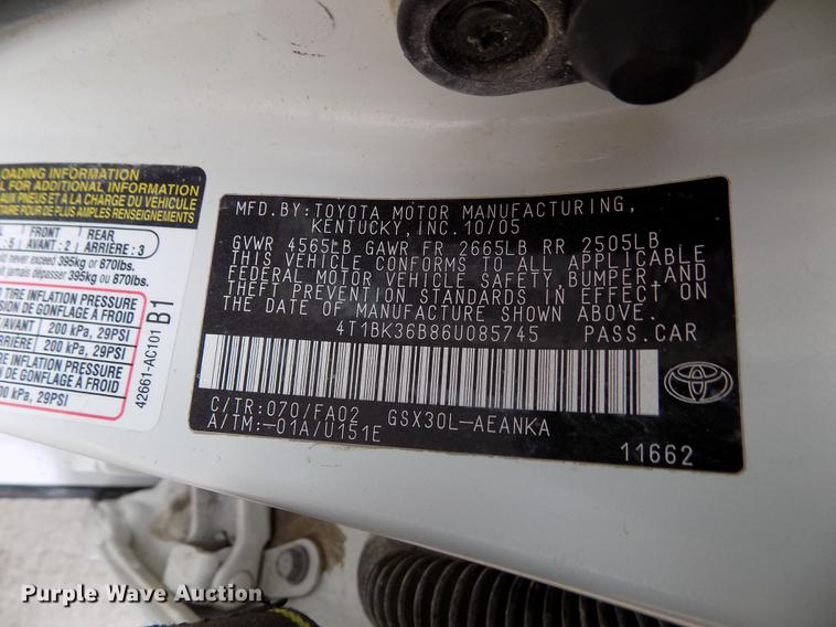 image for item DB9048 2006 Toyota Avalon XL