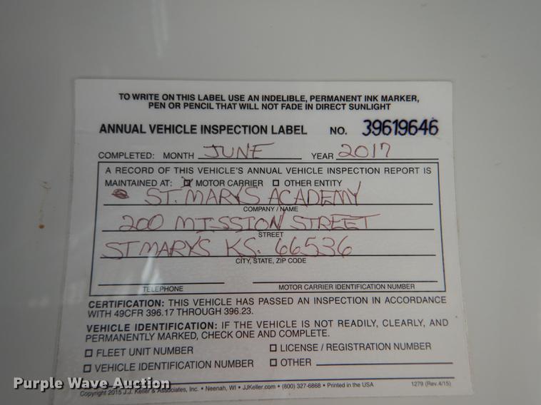 image for item DD8957 2001 Ford Econoline E450 Super Duty shuttle bus