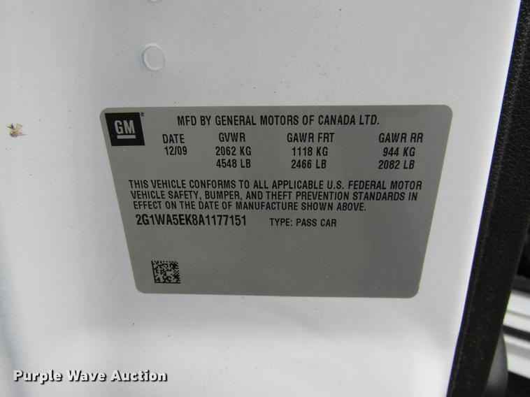 image for item DE5898 2010 Chevrolet Impala