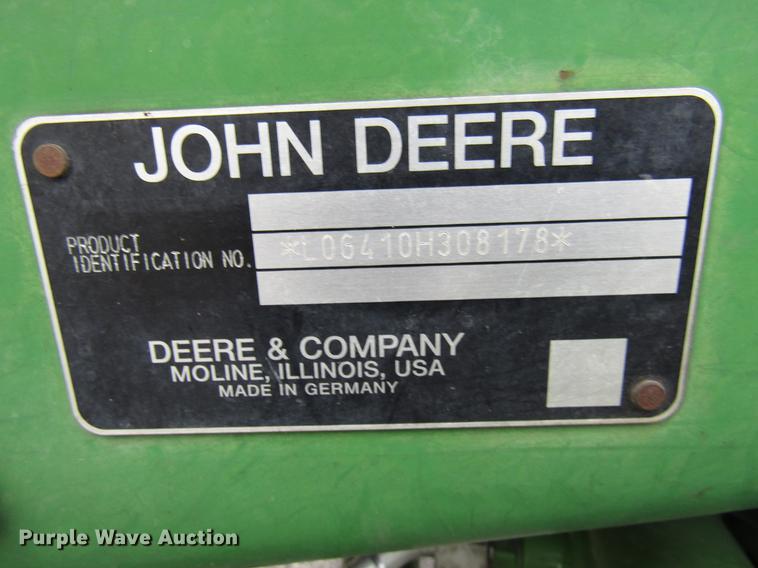 image for item DE5899 2001 John Deere 6410 tractor