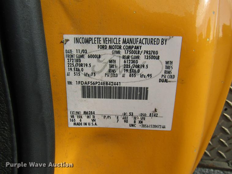 image for item DE5908 2004 Ford F550 bucket truck