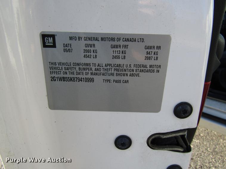 image for item DE5911 2007 Chevrolet Impala