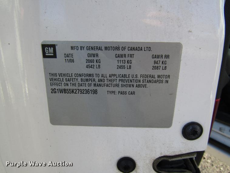 image for item DE5912 2007 Chevrolet Impala