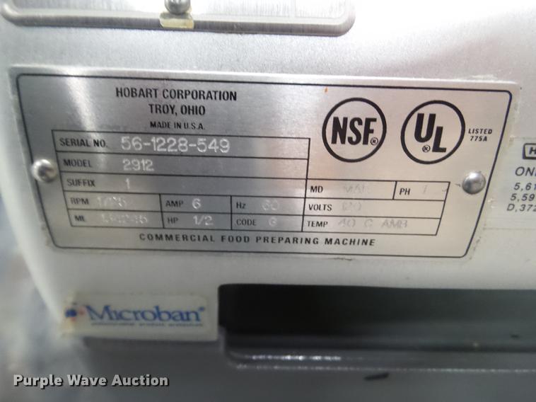 image for item DZ9477 Hobart 2912 slicer