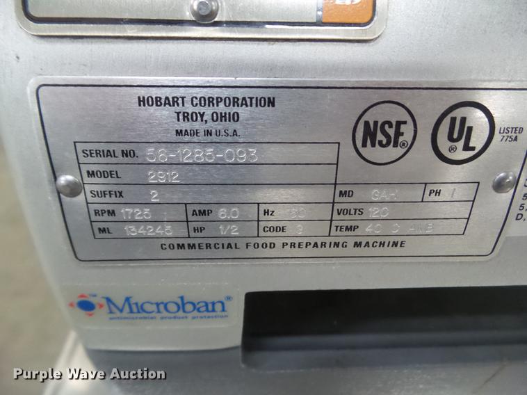 image for item DZ9479 Hobart 2912 slicer