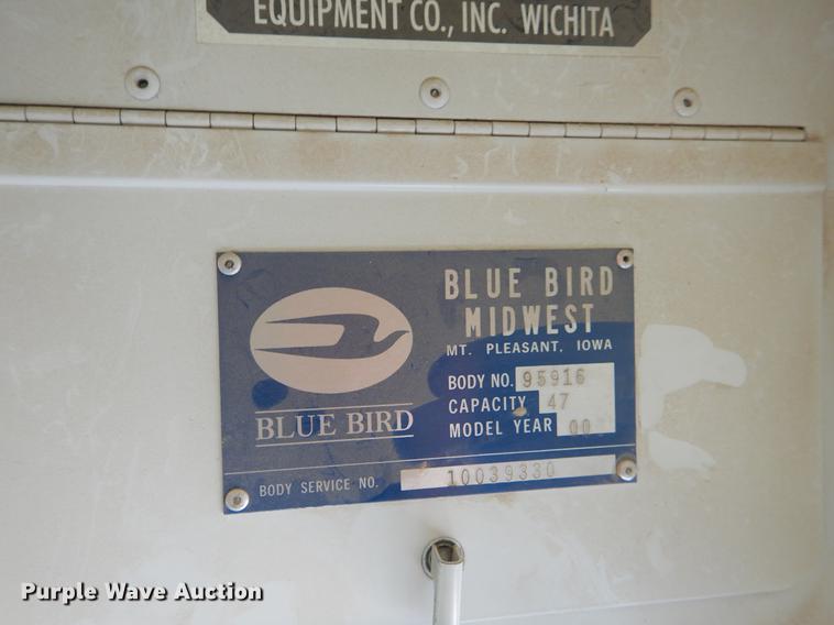 image for item EW9599 2000 Chevrolet Blue Bird school bus