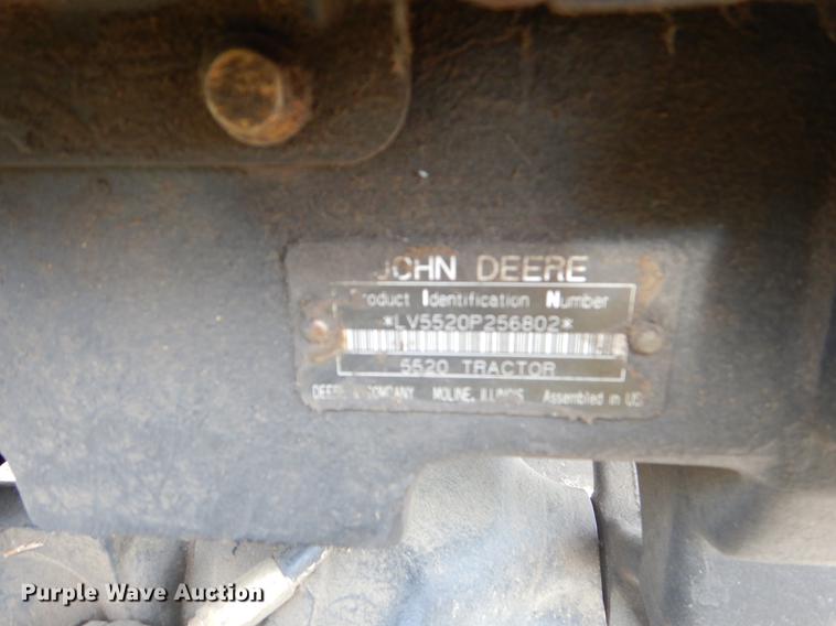 image for item EW9604 2002 John Deere 5520 tractor