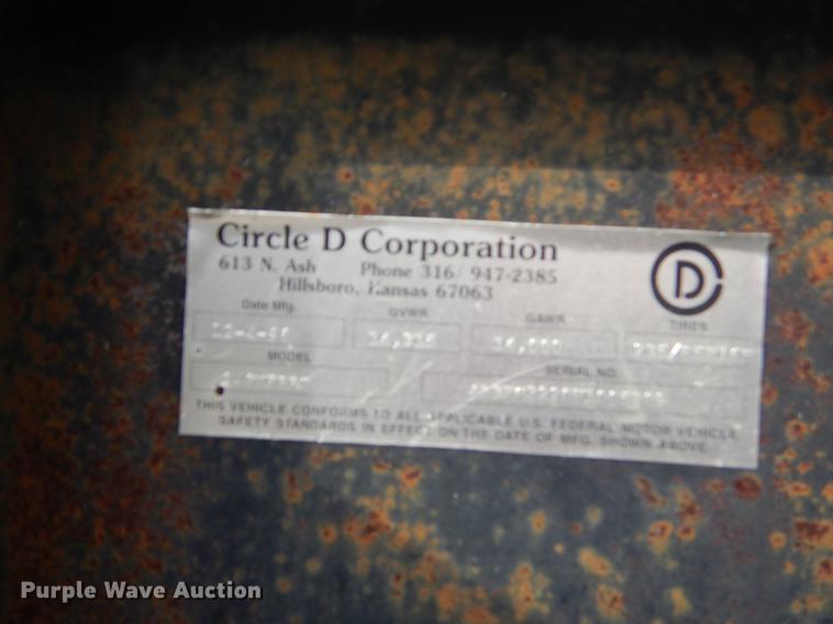 image for item EW9605 1997 Circle D 24GNFBBT equipment trailer