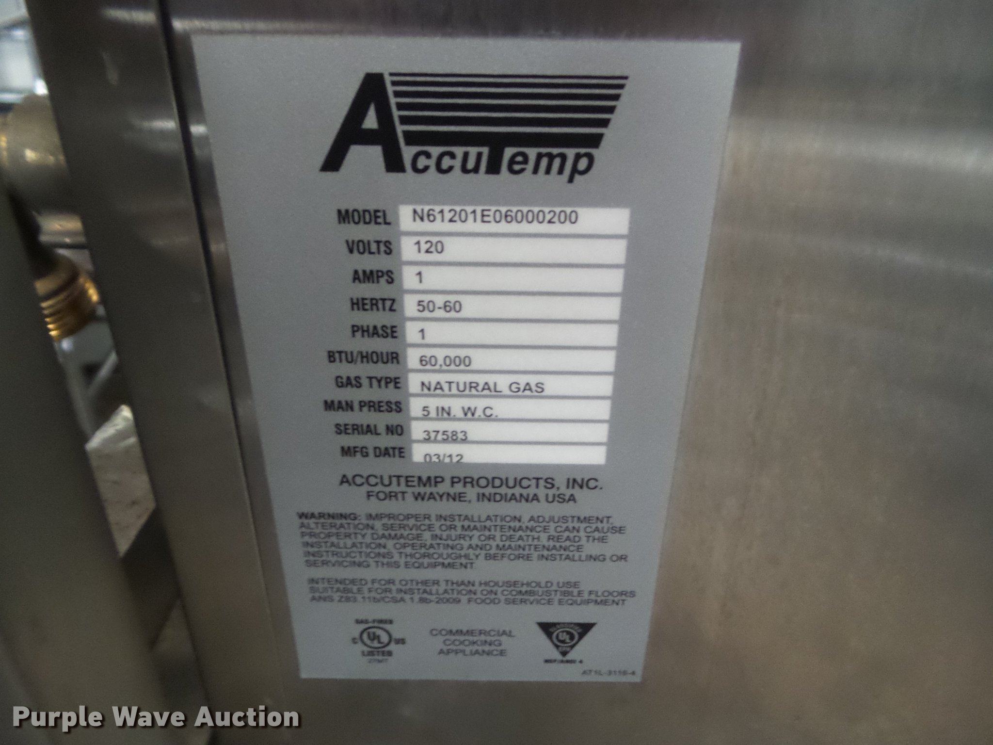 2012 Accutemp Evolution boilerless steamer in Pleasant Hill, IA Item