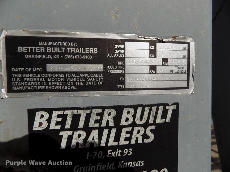 image for item DB4771 2009 Better Built hay bale trailer