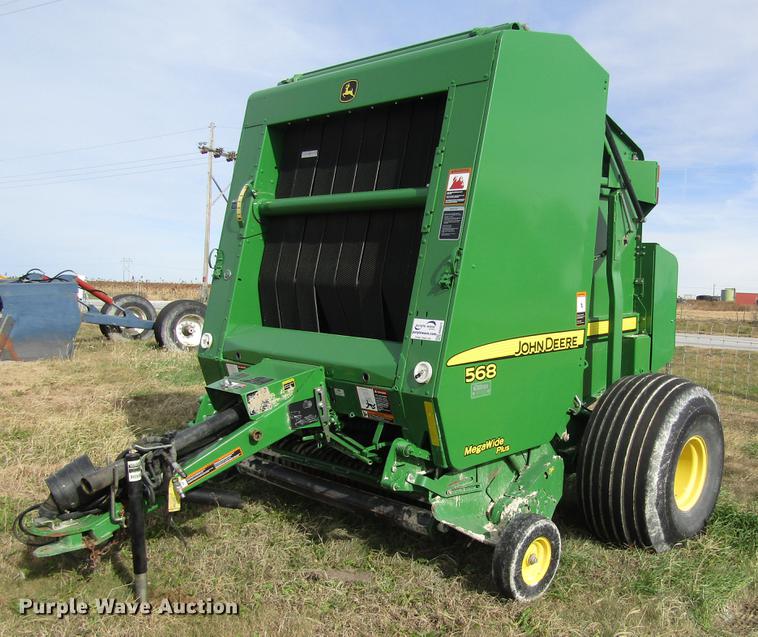 image for item DB4823 2011 John Deere 568 round baler