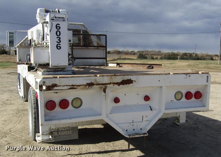 image for item DB4885 1977 GMC 6000 flatbed truck with crane