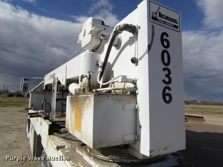image for item DB4885 1977 GMC 6000 flatbed truck with crane