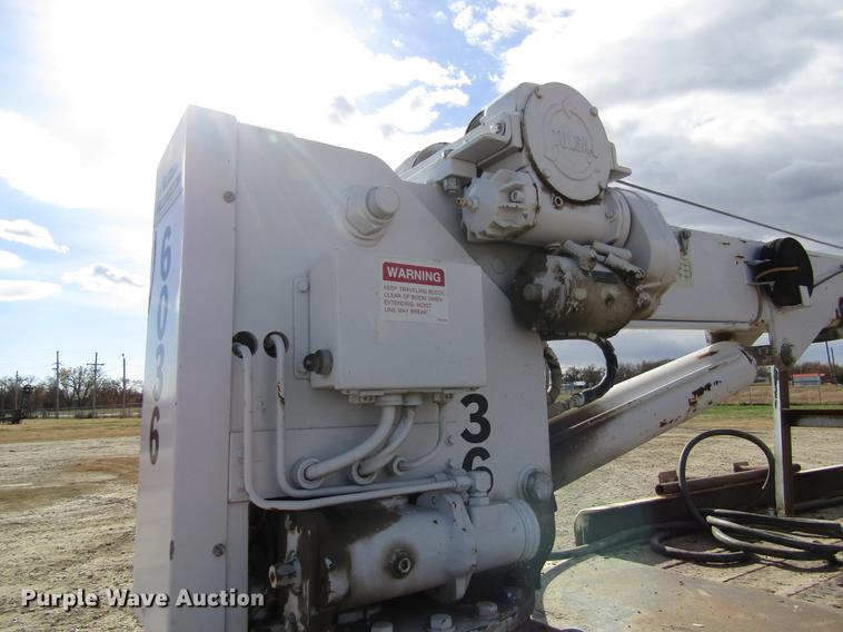 image for item DB4885 1977 GMC 6000 flatbed truck with crane
