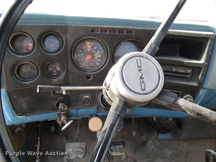 image for item DB4885 1977 GMC 6000 flatbed truck with crane