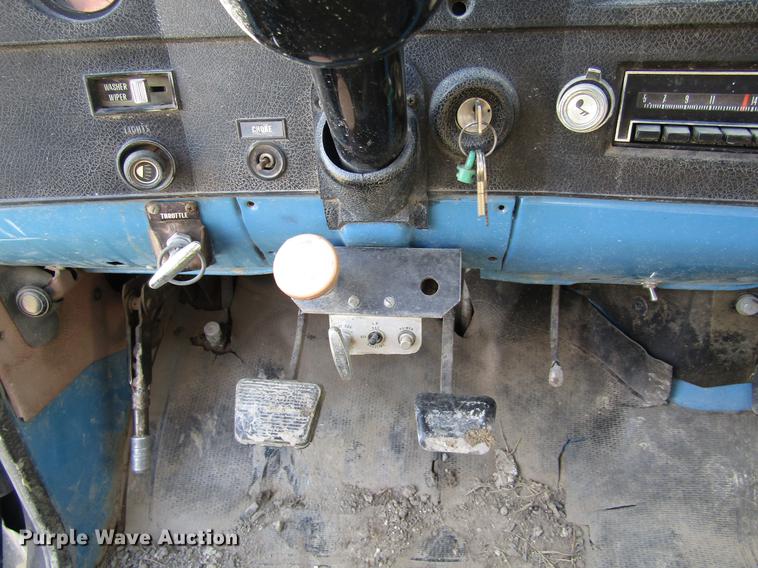 image for item DB4885 1977 GMC 6000 flatbed truck with crane