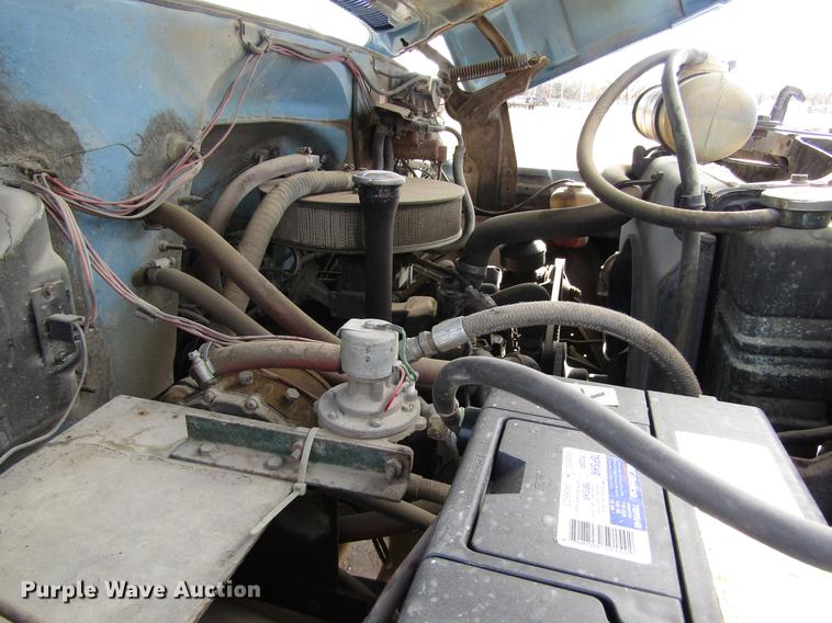 image for item DB4885 1977 GMC 6000 flatbed truck with crane