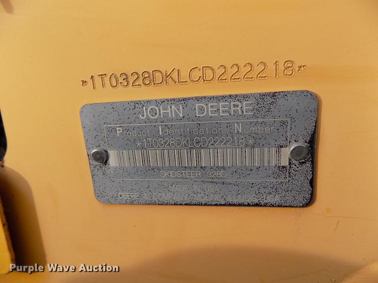 image for item DB9033 2012 John Deere 328D skid steer