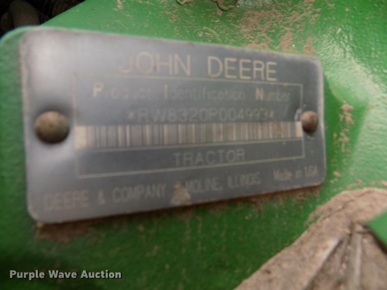 image for item DB9038 2002 John Deere 8320 MFWD tractor