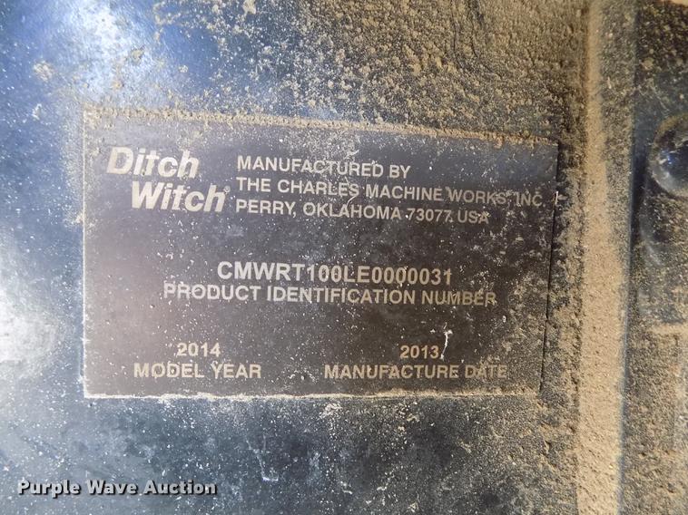 image for item DY9113 2014 Ditch Witch RT100 trencher