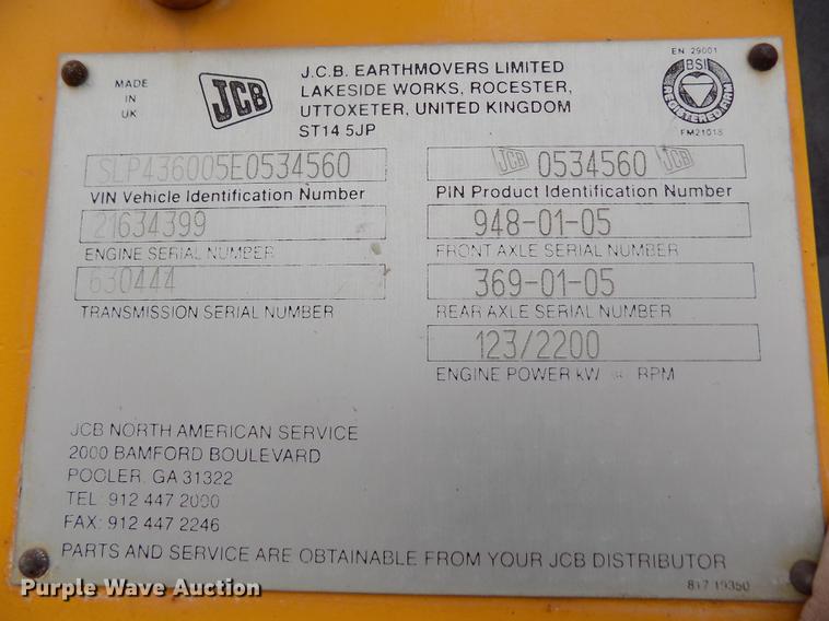 image for item DY9127 2005 JCB 436HT wheel loader