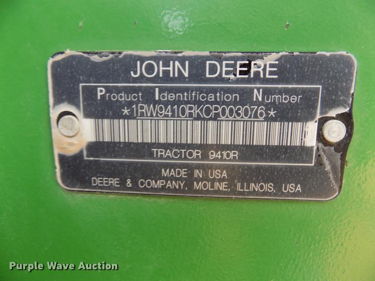 image for item DB9062 2012 John Deere 9410R 4WD tractor
