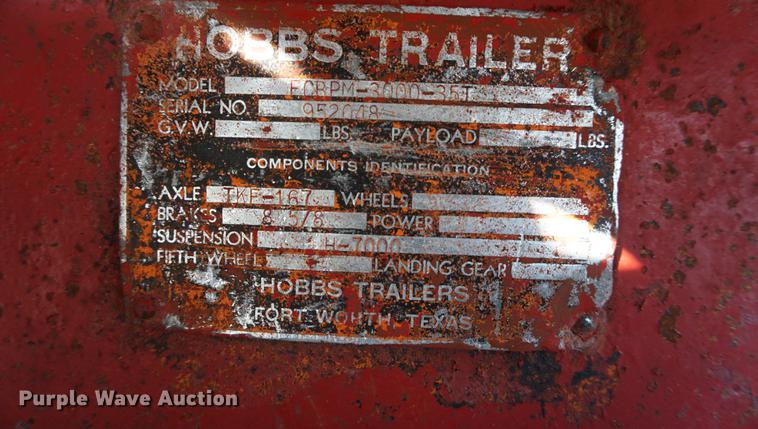 image for item DF1517 1965 Hobbs chemical delivery trailer