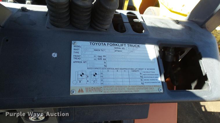 image for item FQ9314 Toyota 7FGCU25 forklift