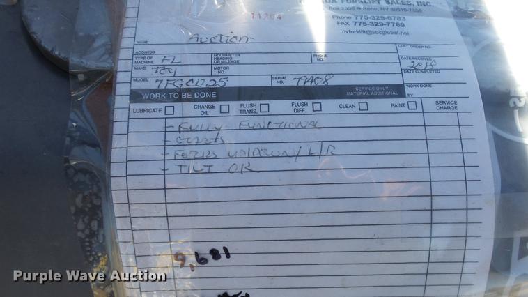 image for item FQ9314 Toyota 7FGCU25 forklift