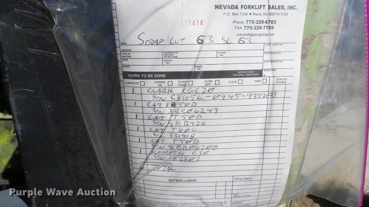 image for item FS9772 (6) salvage forklifts