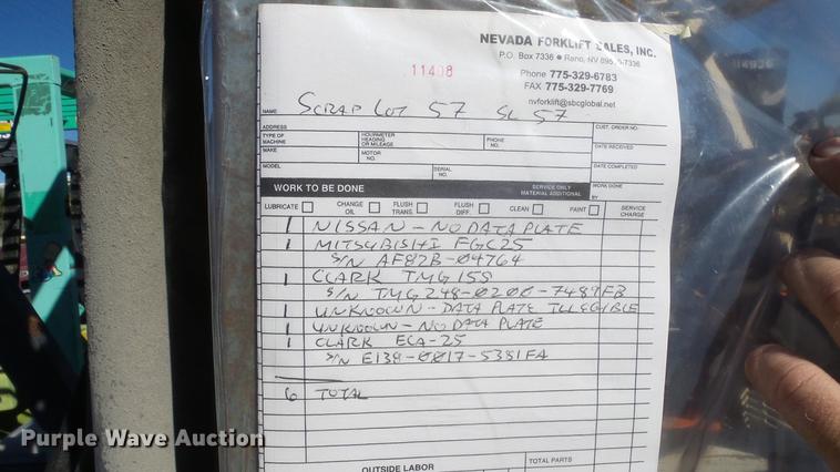 image for item FS9778 (6) salvage forklifts