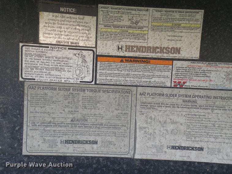 image for item DB2034 2011 Utility TS2CHA side curtain dry van trailer