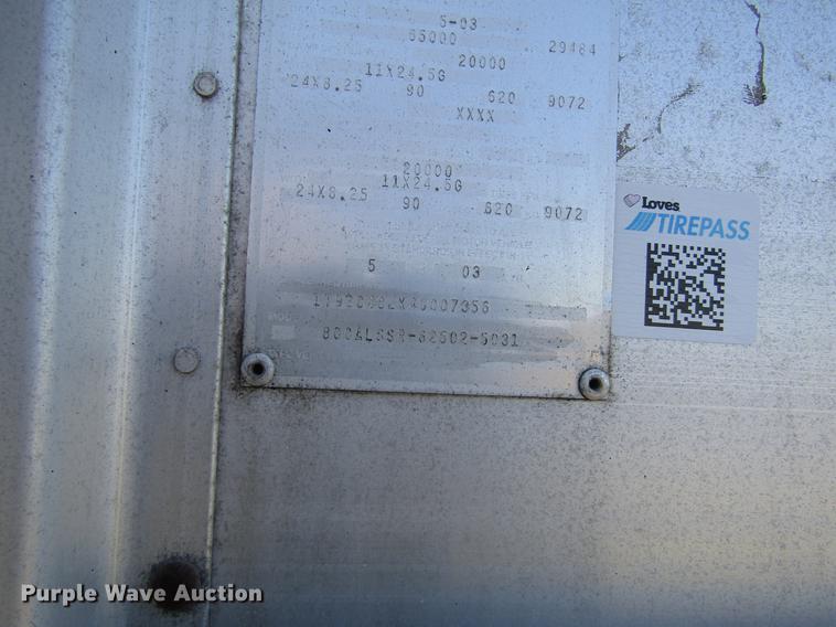 image for item DB4757 2004 Corn Husker 800 double hopper bottom grain trailer