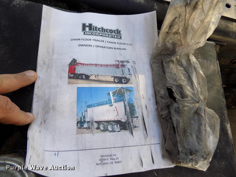 image for item DB9040 2012 Hitchcock APL36 live bottom silage trailer