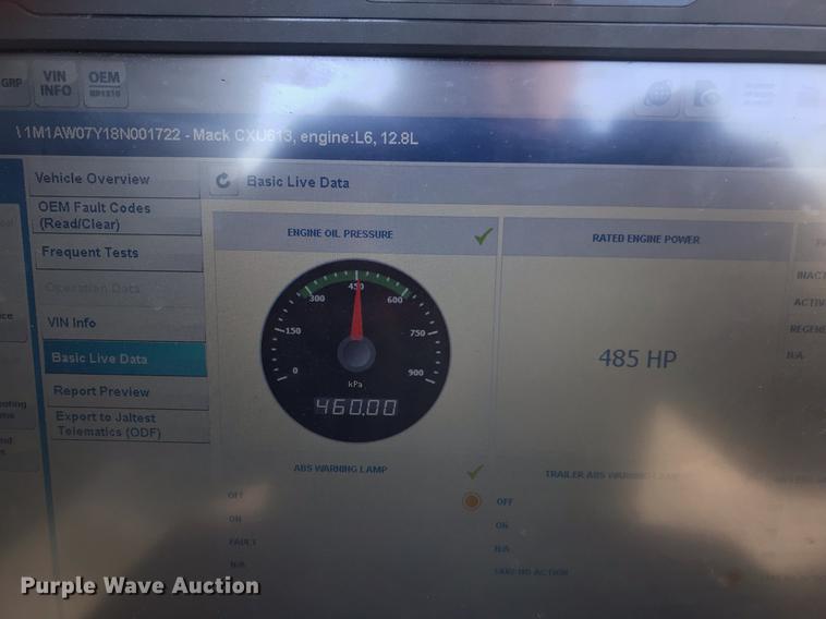 image for item DB9430 2008 Mack CXU semi truck