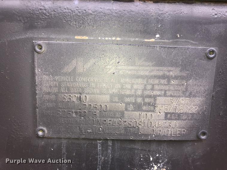 image for item DC0160 1995 Nu Van Technology side curtain dry van trailer