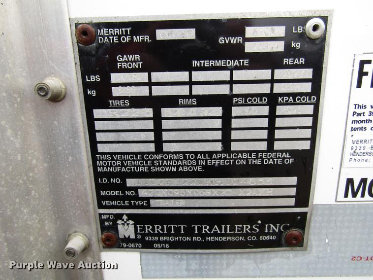 image for item DD3801 2017 Merritt double hopper bottom grain trailer