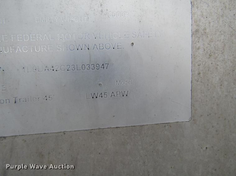 image for item DD3803 2003 Ledwell LW45APW feed delivery trailer