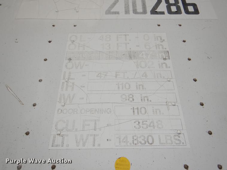 image for item DD8933 1994 Oshkosh dry van trailer