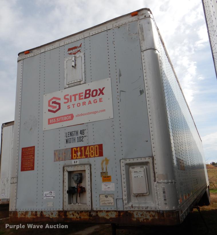 image for item DF1983 1992 Wabash SA-102CW dry van trailer